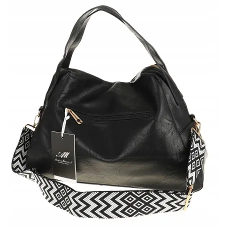 Andrea Massi Włoska marka Torebka kuferek Listonoszka Shopper HJ17123 Black