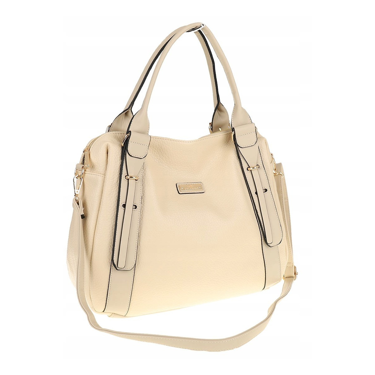 CHARRO Włoska Marka Torebka Damska kuferek listonoszka CH855636 Beige