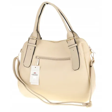 CHARRO Włoska Marka Torebka Damska kuferek listonoszka CH855636 Beige