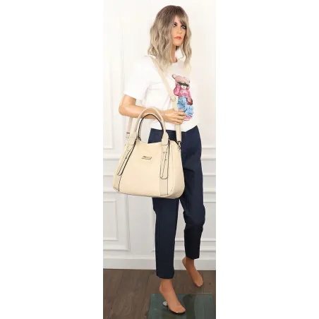 CHARRO Włoska Marka Torebka Damska kuferek listonoszka CH855636 Beige