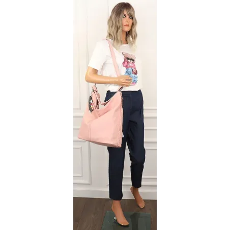 The Grace bags Torebka Damska Shoper Worek na Ramię LH2577 Pink