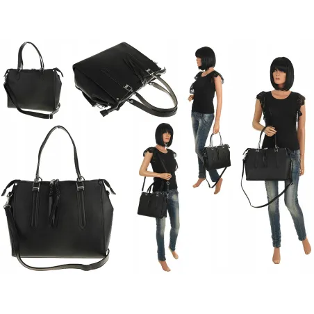 Maria C. Torebka Damska czarna Elegancka Modna MC663 Black