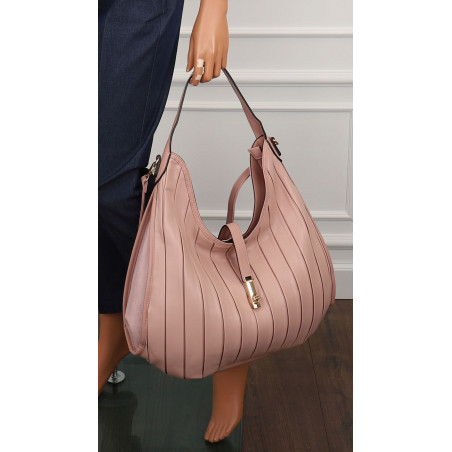 CHARRO Włoska Marka  Torebka Damska Worek Listonoszka na Ramię CH855628 Pink