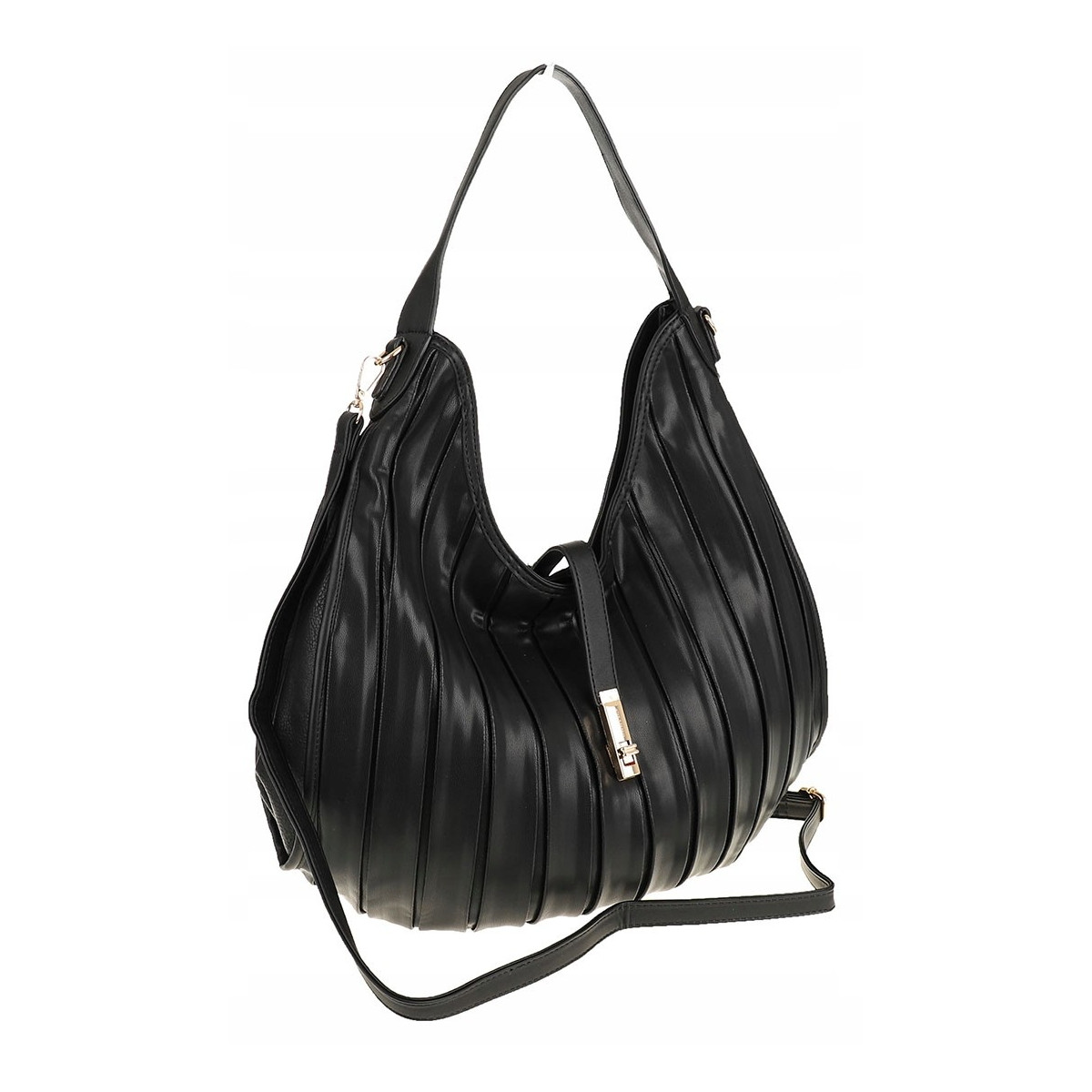 CHARRO Włoska Marka  Torebka Damska Worek Listonoszka na Ramię CH855628 Black