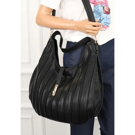 CHARRO Włoska Marka  Torebka Damska Worek Listonoszka na Ramię CH855628 Black