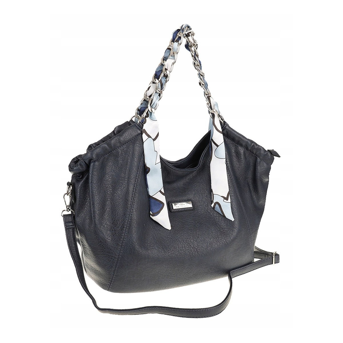 CHARRO Włoska Marka Torebka Damska Worek Listonoszka Shopper CH2213 D. Blue