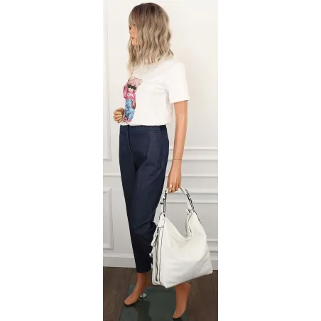 The Grace bags Torebka Damska Listonoszka Worek H6007 White