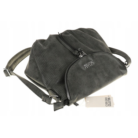 Coveri Collection Włoska marka Torebka Damska Listonoszka Ażurowa CC80353 Black