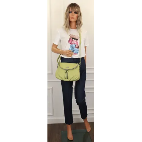 Coveri Collection Włoska marka Torebka Damska Listonoszka Ażurowa CC80353 Green