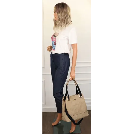 Torebka Damska Worek Modna Listonoszka na Ramię YD8904 Frost Apricot