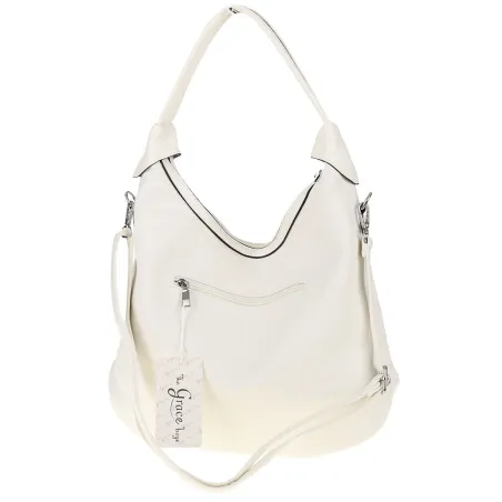 The Grace bags  Torebka Damska Listonoszka Worek LH2582 White