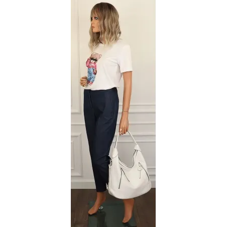 The Grace bags  Torebka Damska Listonoszka Worek LH2582 White