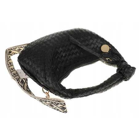 CHARRO Włoska marka Torebka Damska Listonoszka Kuferek CH551 Black