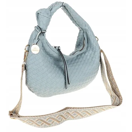 CHARRO Włoska marka Torebka Damska Listonoszka Kuferek CH551 L. blue