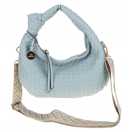 CHARRO Włoska marka Torebka Damska Listonoszka Kuferek CH551 L. blue