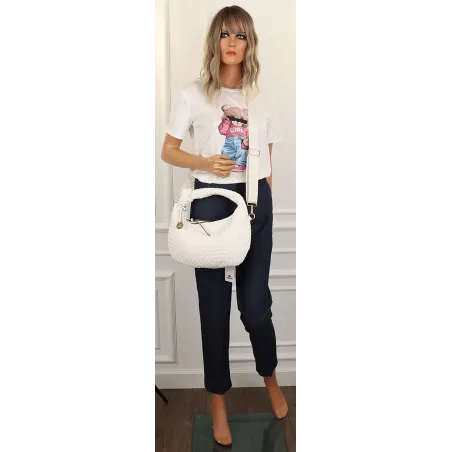 CHARRO Włoska marka Torebka Damska Listonoszka Kuferek CH551 White