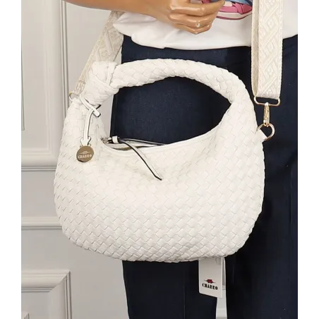 CHARRO Włoska marka Torebka Damska Listonoszka Kuferek CH551 White