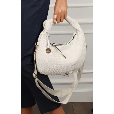 CHARRO Włoska marka Torebka Damska Listonoszka Kuferek CH551 White