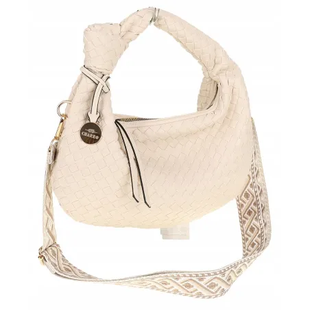 CHARRO Włoska marka Torebka Damska Listonoszka Kuferek CH551 Beige