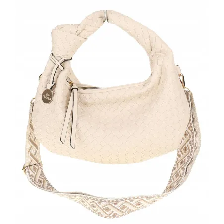 CHARRO Włoska marka Torebka Damska Listonoszka Kuferek CH551 Beige