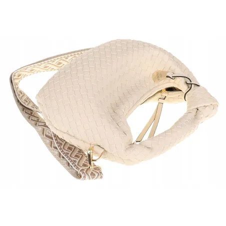 CHARRO Włoska marka Torebka Damska Listonoszka Kuferek CH551 Beige