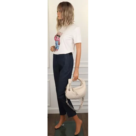 CHARRO Włoska marka Torebka Damska Listonoszka Kuferek CH551 Beige