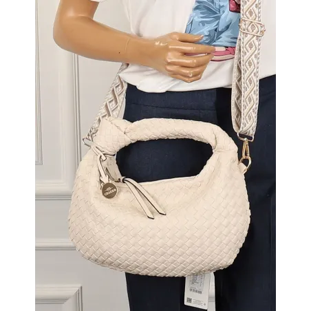 CHARRO Włoska marka Torebka Damska Listonoszka Kuferek CH551 Beige