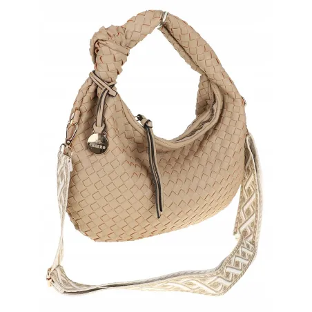 CHARRO Włoska marka Torebka Damska Listonoszka Kuferek CH551 Apricot