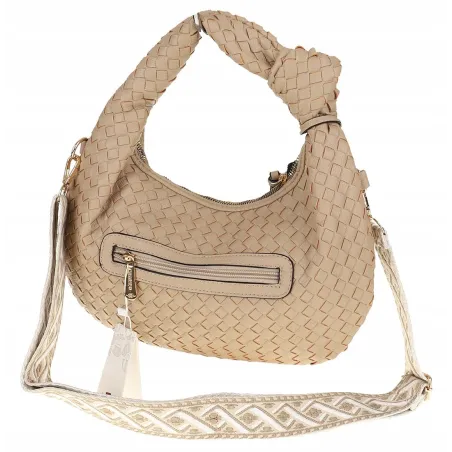 CHARRO Włoska marka Torebka Damska Listonoszka Kuferek CH551 Apricot