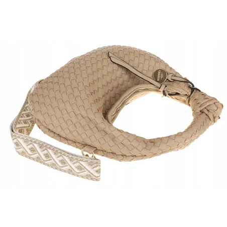 CHARRO Włoska marka Torebka Damska Listonoszka Kuferek CH551 Apricot