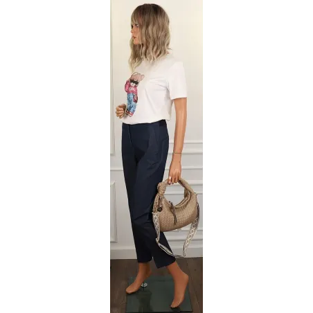 CHARRO Włoska marka Torebka Damska Listonoszka Kuferek CH551 Apricot