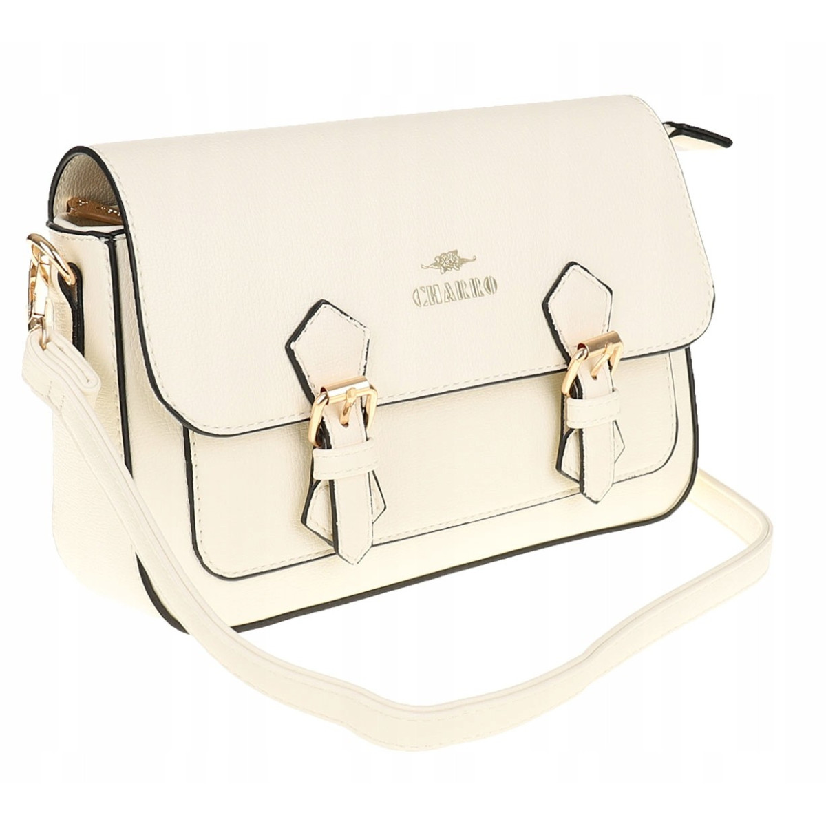 CHARRO  Torebka Damska Listonoszka Modna na Ramię CH667894 White
