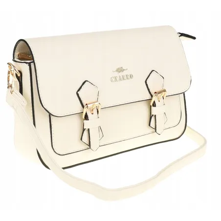 CHARRO  Torebka Damska Listonoszka Modna na Ramię CH667894 White