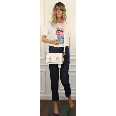 CHARRO  Torebka Damska Listonoszka Modna na Ramię CH667894 White