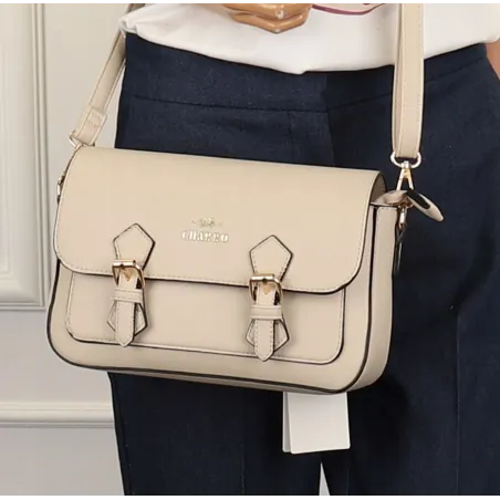 CHARRO Torebka Damska Listonoszka Modna na Ramię CH667894 Apricot