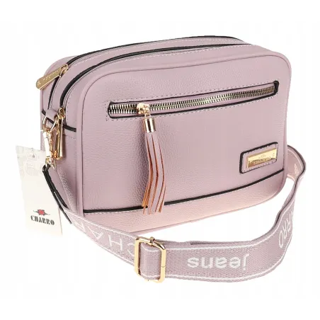CHARRO  Torebka Damska Listonoszka Modna na Ramię CH966824 Purple