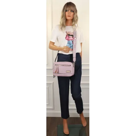 CHARRO  Torebka Damska Listonoszka Modna na Ramię CH966824 Purple