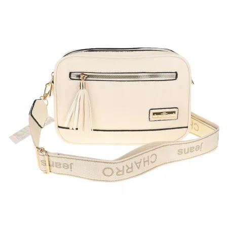 CHARRO  Torebka Damska Listonoszka Modna na Ramię CH966824 Beige