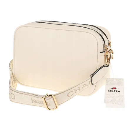 CHARRO  Torebka Damska Listonoszka Modna na Ramię CH966824 Beige