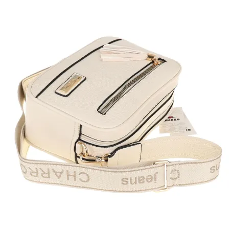 CHARRO  Torebka Damska Listonoszka Modna na Ramię CH966824 Beige