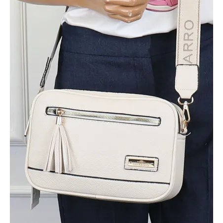 CHARRO  Torebka Damska Listonoszka Modna na Ramię CH966824 Beige