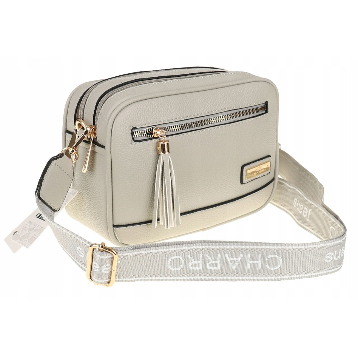 CHARRO  Torebka Damska Listonoszka Modna na Ramię CH966824 Grey