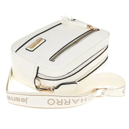 CHARRO  Torebka Damska Listonoszka Modna na Ramię CH966824 White