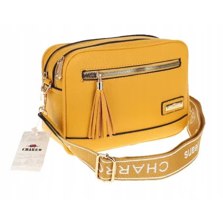 CHARRO  Torebka Damska Listonoszka Modna na Ramię CH966824 Yellow