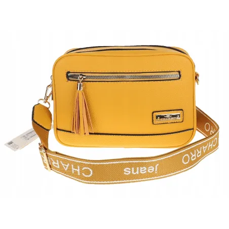 CHARRO  Torebka Damska Listonoszka Modna na Ramię CH966824 Yellow