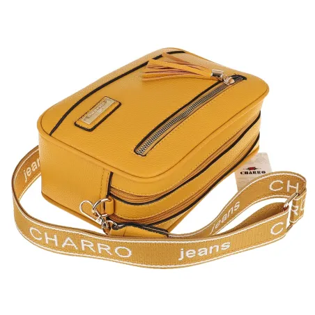 CHARRO  Torebka Damska Listonoszka Modna na Ramię CH966824 Yellow