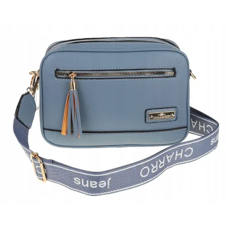 CHARRO  Torebka Damska Listonoszka Modna na Ramię CH966824 L.Blue