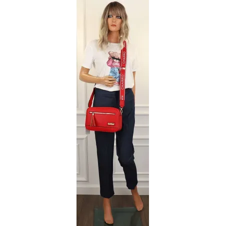 CHARRO  Torebka Damska Listonoszka Modna na Ramię CH966824 Red