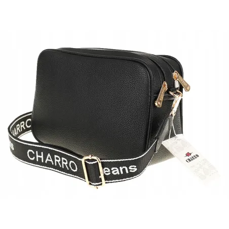 CHARRO Torebka Damska Listonoszka Modna na Ramię CH966824 Black