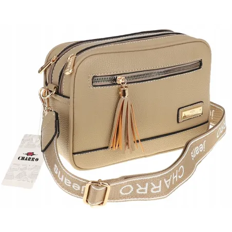 CHARRO Torebka Damska Listonoszka Modna na Ramię CH966824 Apricot
